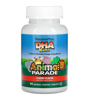 Nature's Plus Source of Life DHA for Kids Animal Parade (Риб'ячий жир для дітей) вишневий смак, 90 жув.цук. NAP-29999 фото