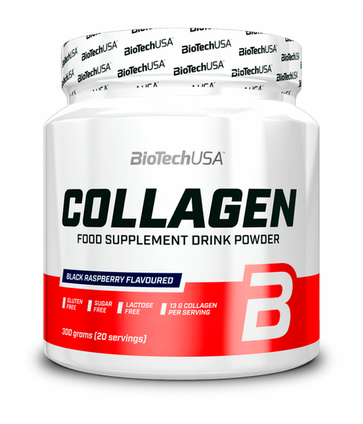 BiotechUSA Collagen, чорна малина, 300 г BiotechUSA-71 фото