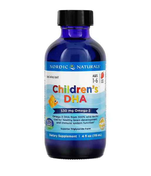 Nordic Naturals Children's DHA (Жидкий рыбий жир для детей) клубничный вкус, 119 мл NOR-56780 фото