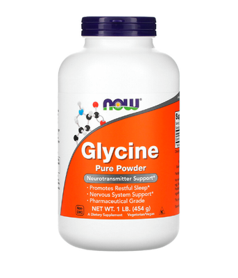 Now Foods GLYCINE PURE POWDER (Гліцин),  454 г NOW-00225 фото