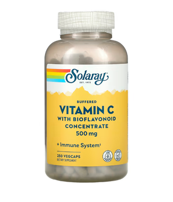 Solaray Buffered Vitamin C with Bioflavonoid Concentrate (Вітамін С і біофлавоноідний концентрат) 500 мг, 250 вег.капс. SOR-04421 фото