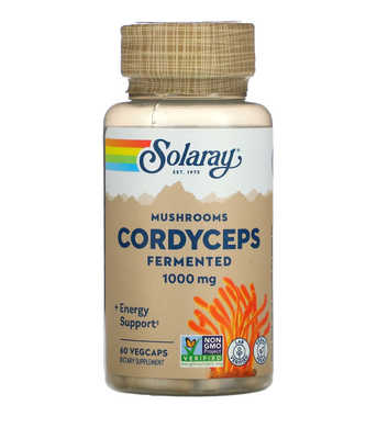 Solaray Organic Grown Fermented Cordyceps 1000 мг, 60 вег.капс. SOR-77193 фото