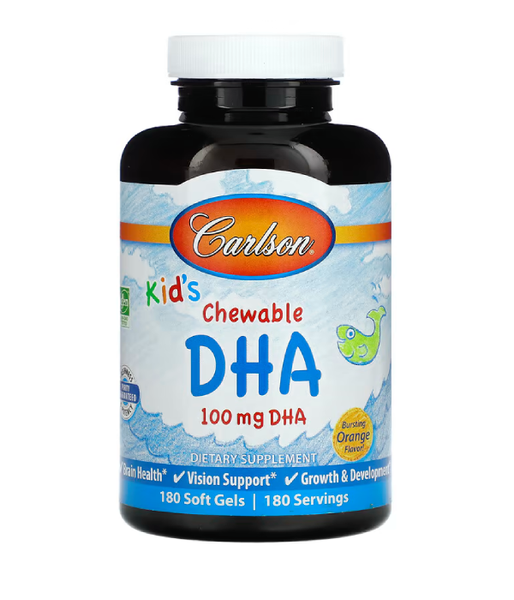 Carlson Labs Kids Chewable DHA (Рибʼячий жир для дітей зі смаком апельсину),180 капс. CAR-15720 фото