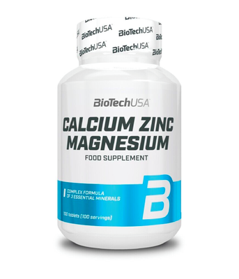 BiotechUSA Calcium Zinc Magnesium, 100 таб. BiotechUSA-82 фото