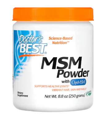 Doctor's Best MSM Powder with OptiMSM (Метилсульфонілметан, МСМ), 250 г DRB-00076 фото