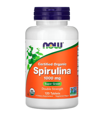 Now Foods SPIRULINA (Спіруліна органічна) 1000 мг, 120 таб. NOW-02715 фото