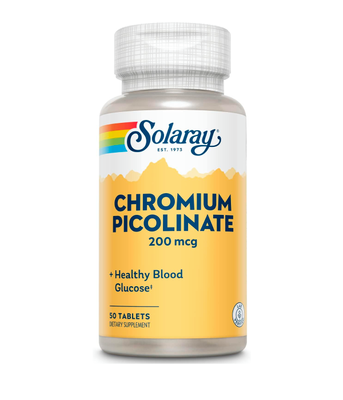 Solaray Chromium Picolinate 200 мкг, 50 таб. SOR-45891 фото