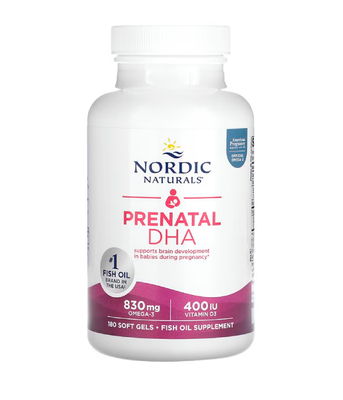 Nordic Naturals Prenatal DHA Unflavored Formula (Рыбий жир для беременных) 500 мг, 180 капс. NOR-01748 фото