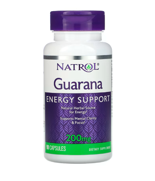 Natrol Guarana (Витамины для мозга Гуарана) 200 мг, 90 капс. NTL-00800 фото