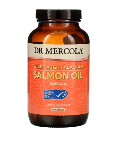 Dr. Mercola Wild Caught Alaskan Salmon Oil (Аляскинский риб'ячий жир), 90 капс. MCL-01845 фото