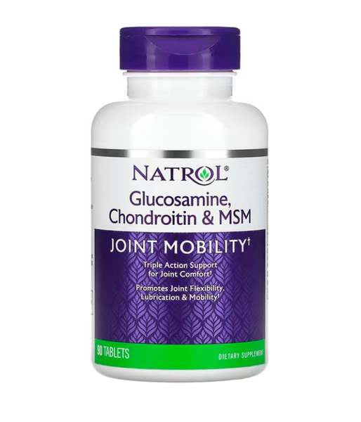 Natrol Glucosamine Chondroitin & MSM (Глюкозамін хондроїтин МСМ), 90 таб. NTL-00228 фото