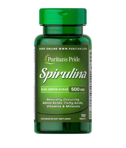 Puritan's Pride Spirulina 500 mg, 100 таб. PTP-03286 фото