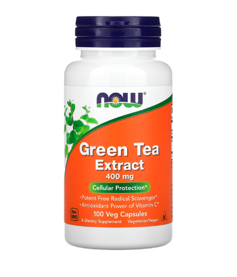 Now Foods GREEN TEA EXTRACT (екстракт зеленого чаю) 400 мг, 100 вег. капс NOW-04705 фото