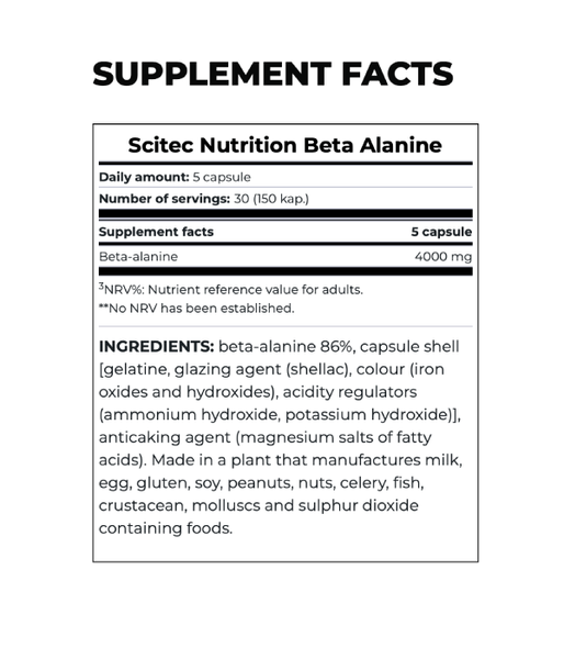 Scitec Nutrition Beta Alanine, 150 капс.  Scitecnutrition-32 фото