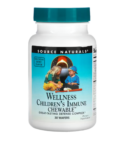 Source Naturals Wellness Children's Immune Chewable (Укрепление иммунитета для детей) ягодный вкус, 30 жев.конф. SNS-02138 фото