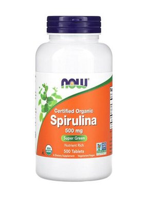 Now Foods SPIRULINA (Спіруліна) 500мг, 500 таб NOW-02700 фото