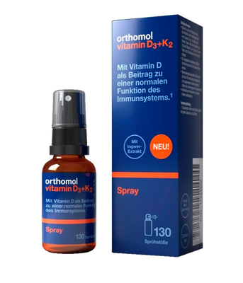 Orthomol Vitamin D3+K2 Spray (спрей для иммунной системы и здоровья костей), 20 мл 17444652 фото