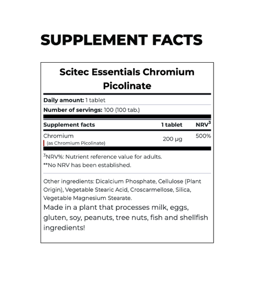 Scitec Nutrition Chromium Picolinate (Хром піколінат), 100 таб. Scitecnutrition-33 фото