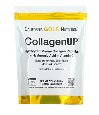 California Gold Nutrition CollagenUP Unflavored (Колаген UP без ароматизаторів ), 206 г CGN-01033 фото