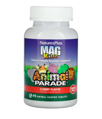 Nature's Plus Animal Parade MagKidz Children's Magnesium (Магній для дітей) смак вишні, 90 жев.таб. NAP-29942 фото