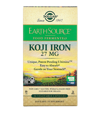 Solgar Earth Source Food Fermented Koji Iron (Залізо), 27 мг, 30 вег.таб SOL-00534 фото