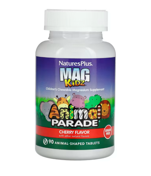 Nature's Plus Animal Parade MagKidz Children's Magnesium (Магний для детей) вкус вишни, 90 жев.таб. NAP-29942 фото