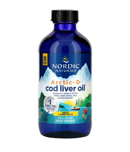 Nordic Naturals Arctic-D Cod Liver Oil (Рыбий жир из печени трески и витамин Д3) лимонный вкус, 237 мл NOR-58783 фото