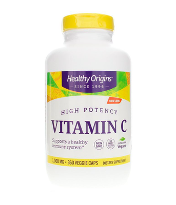 Healthy Origins Vitamin C 1000 мг (L-аскорбінова кислота), 360 вег.капс. HOG-15228 фото