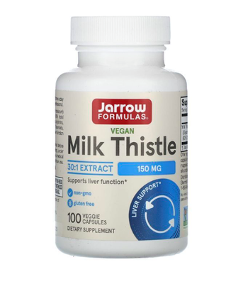 Jarrow Formulas Standardized Milk Thistle (Расторопша) 150 мг, 100 вег.капс. JRW-14003 фото