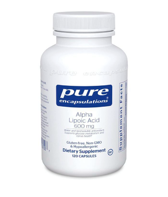 Pure Encapsulations Alpha Lipoic Acid (Альфа-ліпоєва кислота) 600 мг, 120 капс. PE-00700 фото