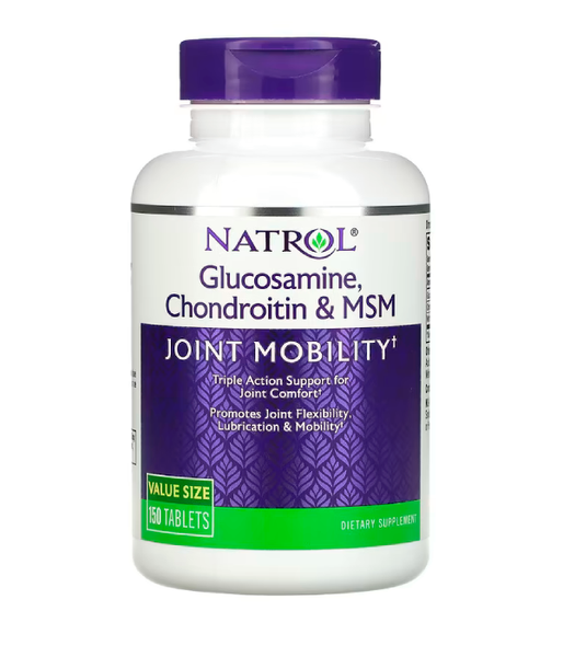 Natrol Glucosamine Chondroitin & MSM (Глюкозамин хондроитин МСМ), 150 таб. NTL-00224 фото