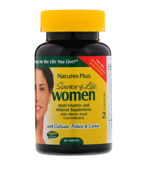 Nature's Plus Source of Life Women Multi-Vitamin and Mineral (Мультивітаміни для жінок), 60 таб. NAP-03095 фото