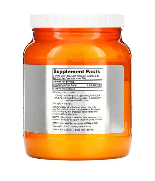 Now Foods L-GLUTAMINE POWDER (L-глютамин), 1 кг NOW-00222 фото