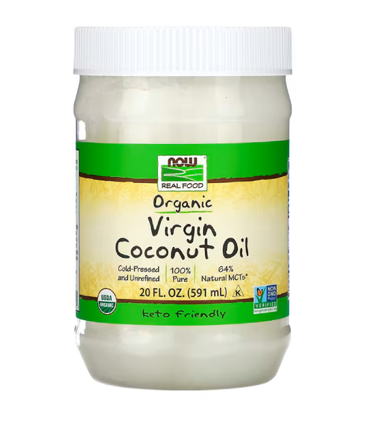 Now Foods ORGANIC COCONUT OIL (кокосова олія) першого віджиму, 591 мл NOW-01726 фото