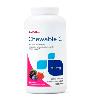 GNC CHEWABLE C (Витамин С) 100 мг вкус ягодный, 360 вег.таб. GNC-48 фото