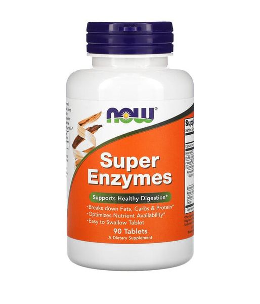 Now Foods SUPER ENZYMES (Ферменти для травлення), 90 таб NOW-02960 фото