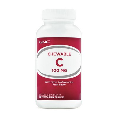 GNC CHEWABLE C (Витамин С) 100 мг вкус ягодный, 90 вег.таб. GNC-49 фото