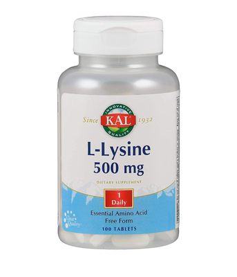 KAL L-Lysine (L-лизин) 500 мг, 100 таб. CAL-80310 фото