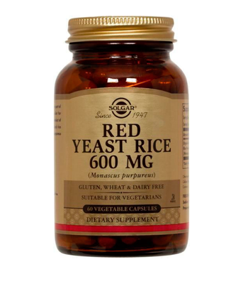 Solgar Red Yeast Rice (Червоний дріжджовий рис), 60 вег.капс SOL-02324 фото