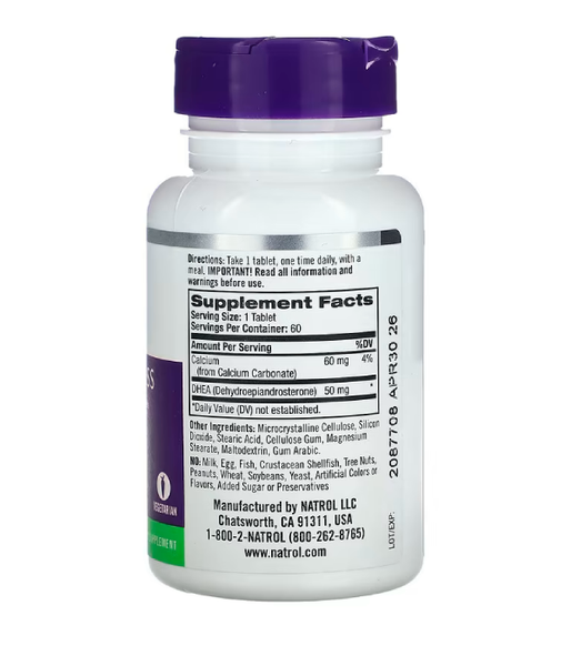 Natrol DHEA (Дегидроэпиандростерон) 50 мг, 60 таб. NTL-16106 фото
