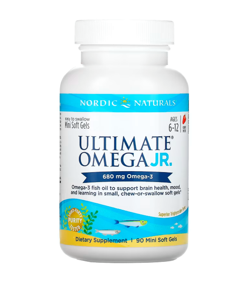 Nordic Naturals Ultimate Omega Junior (Рыбий жир для подростков) 340 мг вкус клубники, 90 капс. NOR-01798 фото