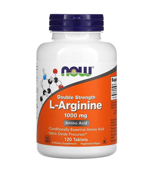 Now Foods ARGININE (L-аргінін) 1000 мг, 120 таб. NOW-00035 фото