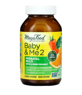 MegaFood Baby & Me 2 (Витамины для беременных 2), 120 таб. MGF-10315 фото