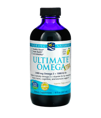 Nordic Naturals Ultimate Omega Xtra (Омега экстра) лимонный вкус, 237 мл NOR-01806 фото