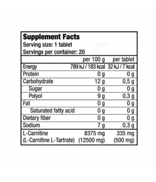 BiotechUSA Effervescent L-Carnitine (шипучий), чорниця-малина, 500 мг, 20 таб. BiotechUSA-44 фото