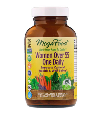 MegaFood Women Over 55 One Daily (Мультивитамины для женщин 55+), 90 таб. MGF-10353 фото