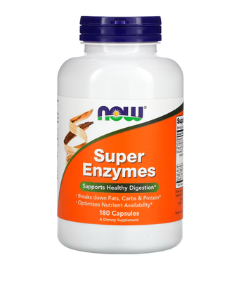 Now Foods Super Enzymes (Ферменты для пищеварения), 180 капс. NOW-02964 фото