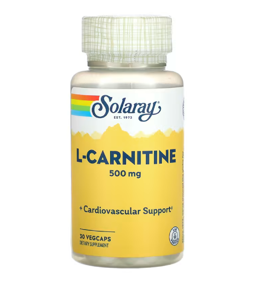 Solaray L-Carnitine Free Form (L-карнітин) 500 мг, 30 вег.капс. SOR-04903 фото