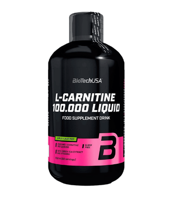 BiotechUSA L-carnitine 100.000 рідкий, яблуко, 500 мл BiotechUSA-47 фото