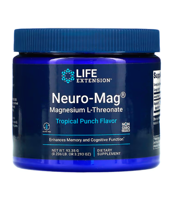 Life Extension Neuro-Mag Magnesium L-Threonate Tropical Punch (Магний треонат), 93.35 г LEX-20329 фото